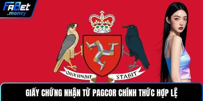 Giấy chứng nhận từ PAGCOR chính thức hợp lệ